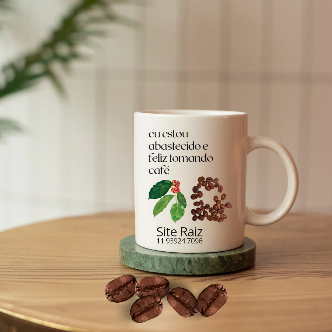 Impressão em caneca de cerâmica